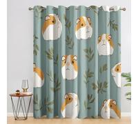 Cartoon Hedgehog Fox Blackout Curtains, 54 Drop, Kids Cute Forest Animal Printed Curtains for Living Room, Bedroom, Eyelet Drapes for Window Home Decor, 66x54 Inch 2 Panels P1D1-22