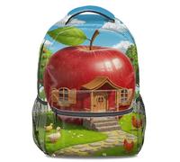 Cartoon Hedgehog Print Kids Backpack, Fun Plant Fairy Tale Garden Style Bookbag, 3D Printed Rucksack for Boys and Girls Travel (print 5)