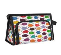 Cartoon Hedgehog Travel Makeup Bag for Women Men Kids Girls Boys Colorful Hedgehog Multipurpose Wash Pouch Bag Toiletry Cosmetic Toiletries Shower Bag Organizer
