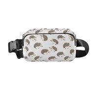 Cartoon Hedgehog White Fashion Waist Bag Fanny Pack for Men Women Waterproof Bum Belt Bag with Adjustable Strap for Travel Vacation Running, cartoon Hedgehog white, One Size
