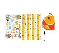 Cartoon Height Chart PVC Boys and Girls Room Wall Sticker | 3d Self Adhesive Magnetic Decal, Height Measurement Marker, Monster Hat Deer Design, Single Piece