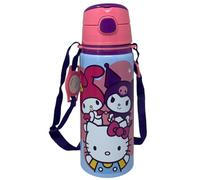 CARTOON Hello Kitty Kuromi My Melody Aluminium Drinking Bottle with Straw 600ml Automatic Open Baby Bottle