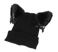 Cartoon Helmet Cover for Skiing, Elastic Yarn Black Decorative | Lightweight Portable Design, Prevents Scratching, Practical Winter Accessory, Suitable for Helmet Use during Skiing