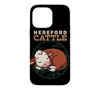 Cartoon Hereford Cattle Farm Animal Lover Cute Cows Case for iPhone 14 Pro Max