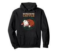 Cartoon Hereford Cattle Farm Animal Lover Cute Cows Pullover Hoodie