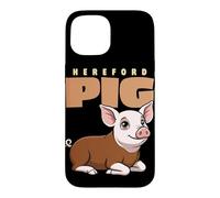 Cartoon Hereford Pig Farm Animal Lover Cute Pigs Case for iPhone 15