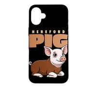 Cartoon Hereford Pig Farm Animal Lover Cute Pigs Case for iPhone 16 Plus