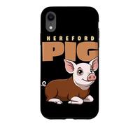 Cartoon Hereford Pig Farm Animal Lover Cute Pigs Case for iPhone XR