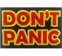 Cartoon Hikers Guide to The Galaxy Don't Panic Embroidered Iron on Patch
