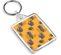 Cartoon Hippo Keyring Hippopotamus Wild Kids Animal 16000