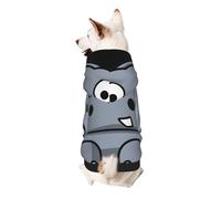 Cartoon Hippo Print Dog Hoodie For Small Dogs, Warm, Soft, And Breathable Sweatshirt, Easy To Wear Jumper, Pet Winter Weather Coat Pullover
