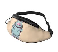 Cartoon Hippos Print Unisex Pack Waist Bag Travel Accessory for Outdoor Activities and Everyday Use