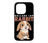 Cartoon Holland Lop Rabbit Animal Lover Cute Rabbits Case for iPhone 15 Pro
