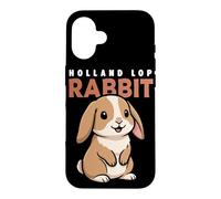 Cartoon Holland Lop Rabbit Animal Lover Cute Rabbits Case for iPhone 16