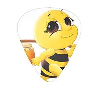 Cartoon Honey Bee Guitar Plectrums Classical Triangle Bass Acoustic And Electric Guitar Plectrums For Guitarists 12 Pieces