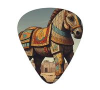 Cartoon Horse Guitar picks in thin, medium, and thick sizes, 12-piece set, suitable for electric guitar and various instruments