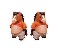 Cartoon Horse Stickers - 3D Belly Adhesive, Decorative Scrapbook Decals, Soft PVC Craft Embellishment with Raised Effect, Paper Accessory with Easy Peel, Journal Stickers for Classroom School