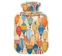 Cartoon Hot Air Balloon Cute hot Water Bottle with Soft Cover, 1L hot Water Bags for Hand Feet Warmer,Hand Feet Warmer,bolsas de agua Caliente para Dolores
