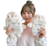 Cartoon Hot Water Bag with Plush Cover - 750ML Hand Warmer Foot Heating Pad, Cold & Hot Therapy, Removable Washable PVC Hot Water Bottle for Hands, Feet, Belly, Waist & Bed Warmer