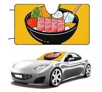 Cartoon Hotpot Doodle Car Windshield Sun Shade Keep Car Interior Cool 51"x28" Folding Front Window Sun Shade, Heat Shield for SUV, Truck, Blocks UV