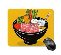 Cartoon Hotpot Doodle Square Mouse Pad Portable Computer Mousepad with Non-Slip Rubber Base 20 * 25cm Ultra-Thin Gaming Mouse Mat for Computer Laptop Office Desk Accessories