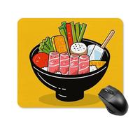 Cartoon Hotpot Doodle Square Mouse Pad Portable Computer Mousepad with Non-Slip Rubber Base 25 * 30cm Ultra-Thin Gaming Mouse Mat for Computer Laptop Office Desk Accessories