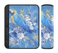 Cartoon Hyacinth Macaw 2 pcs seat Belt Protector Protects Your Neck and Shoulders for SUV forro para cinturon de segurida