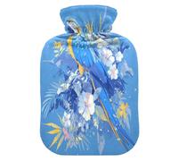 Cartoon Hyacinth Macaw Cute hot Water Bottle with Soft Cover, 2L Warm Compress for Arthritis, Arthritis