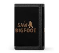 Cartoon I Saw Bigfoo Sasquatch Casual Wallet for Men Minimalist Trifold Wallet ID Card Holder Coin Purse Wallet