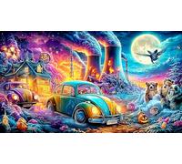 Cartoon image mixed graffiti 1000 Piece Jigsaw Puzzle for Adults Kids - Impossible Hard Challenging Game Great Gift Idea 38x26/1000pcs