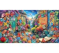 Cartoon image mixed graffiti 1000 Piece Jigsaw Puzzle - Fun Present Great Gift Idea Wall Decoration for Adults 38x26/1000pcs