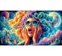 Cartoon-image-mixed-graffiti 1000 Piece Puzzle Recycled Paper Fun Present & Activity for Home Educational Game Decompression Puzzles for Adults Kids Great Gift Idea 70x50/1000pcs