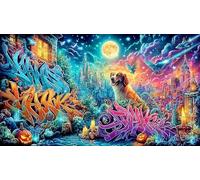 Cartoon image mixed graffiti Jigsaw Puzzle 1000 Piece for Adults - Recycled Paper Home Activity & Great Gift Idea 38x26/1000pcs