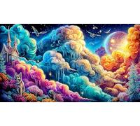 Cartoon-image-mixed-graffiti Puzzle for Adults 1000Pc Recycled Paper Beautiful Decoration Puzzle Challenging for Decompression and Wall Decor Great Gift Idea 70x50/1000pcs