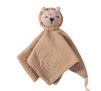 Cartoon Infant Security Blanket Cuddly Teething Toy Crochet Design Mood Appease Handkerchief for Newborns Care Drooling Soother