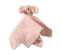 Cartoon Infant Security Blanket Cuddly Teething Toy Crochet Design Mood Appease Handkerchief for Newborns Care Drooling Soother