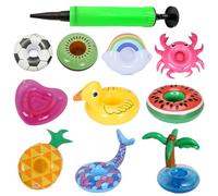 Cartoon Inflatable Drinks 10 Equal - Floats for Drinks Floating Drinks Holder to Hot Tub - Fun Poolside Accessory for Beach Party for the Beach