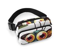 Cartoon Insect Waist Bag Fashion Fanny Bag with Adjustable Strap for Outdoor Workout Cycling Unisex, white, 20x13cm, Waist Bag