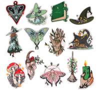 Cartoon Iron on Patches, Cute Embroidery Applique Sew on Patch, Witch Magic Repair Patch DIY Crafts for Clothing Jacket Jeans Backpack Hat Decorations