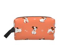 Cartoon Jack Russell TerrierMakeup Trave Bag for Women,Cosmetic Large Capacity Organizer