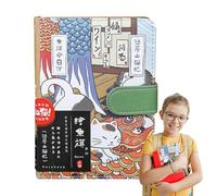 Cartoon Journal - Cute Cat Journal with Magnetic Closure | Japanese Style Travel Journal | Sketching Pad | Creative Accessory for Cat Lovers Writing Des