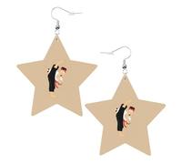 Cartoon Karate Printed Leather Pierced Earring Set, 1 Pair Lightweight Bohemian Earrings Birthday Party Jewelry Gifts For Women