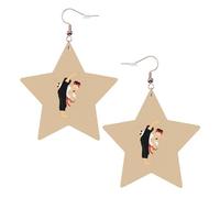 Cartoon Karate Printed Leather Pierced Earring Set, 1 Pair Lightweight Bohemian Earrings Birthday Party Jewelry Gifts For Women