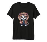 Cartoon Kawaii cat in Lion Outfit Premium T-Shirt
