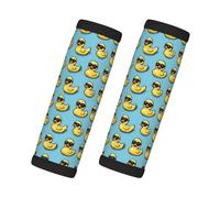 Cartoon Kawaii Duck Print Luggage Handle Wraps for Suitcase, Soft Travel Luggage Handle Cover Tags Identifiers for Suitcases