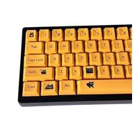 Cartoon Key Cap Set 126 Keys Heat Sublimation Little Black Kitten Theme Key Cap Gift Mechanical Keyboard User