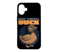 Cartoon Khaki Campbell Duck Waterfowl Animal Lover Cute Duck Case for iPhone 16 Plus