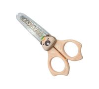 Cartoon Kid Scissors with Protective Lid Craft with Scale Ergonomic Handle for Scrapbooking Art Craft Project Portable
