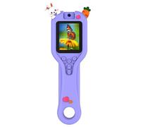 Cartoon Kids Microscope with Color Screen 180° Photo Video Captures Built in LED Light Science Exploration Tool Cartoon Digital Microscope
