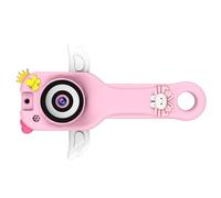 Cartoon Kids Microscope with Color Screen 180° Photo Video Captures Built in LED Light Science Exploration Tool Cartoon Digital Microscope